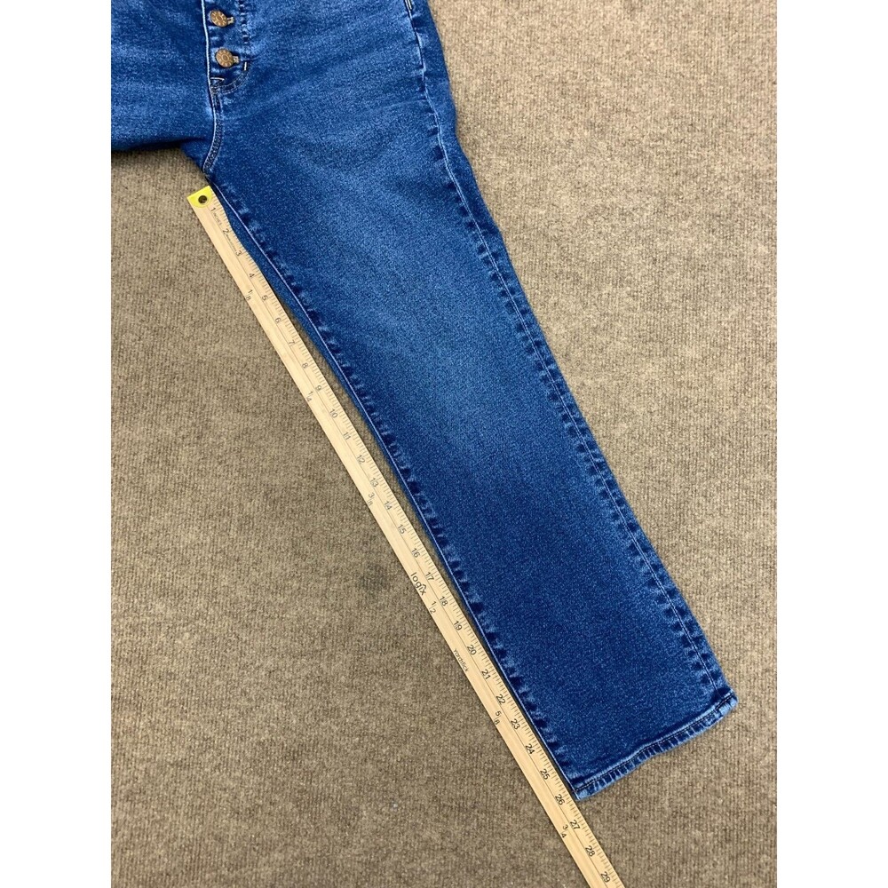 J Crew Jeans Womens 28 Mid Rise Button Fly Straight Stretch Crop Ankle Denim - Picture 5 of 10